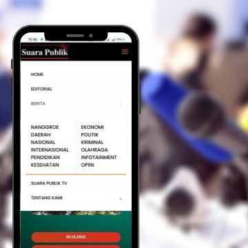 tampilan menu mobile di website media suarapublik
