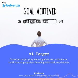 7 hal yang perlu disiapkan sebelum membuat website 1 seorang pria sedang memperhatikan target yang telah dia buat dan melihat pencapaian yang sudah dibuatnya.