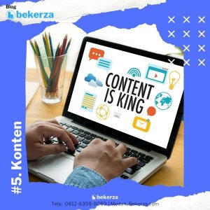 7 hal yang perlu disiapkan sebelum membuat website 5 gambar sesoranng sedang bekerja dengan laptop dengan tampilan konten adalah raja